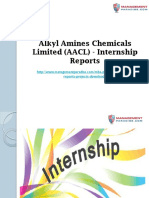 Alkyl Amines Chemicals Limited (AACL) - Internship Reports