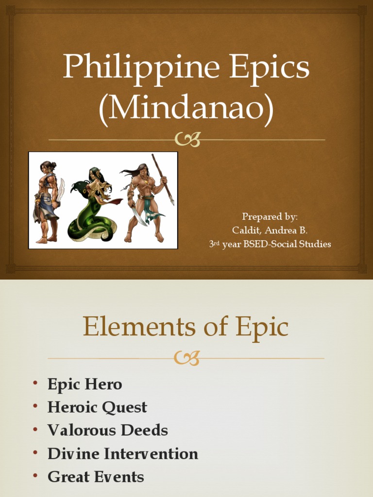 October 6, 2021 Report Epic Mindanao-Andrea Caldit | PDF | Epic Poetry