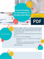 Network Routing: An Introduction To Routing Algorithms: DR - Shiny Duela J Associate Professor