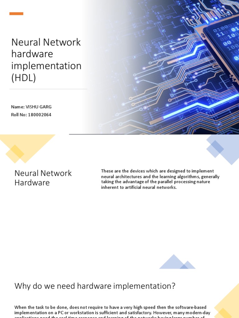Neural Network Hardware Implementation (HDL) - Vishu Garg | PDF ...