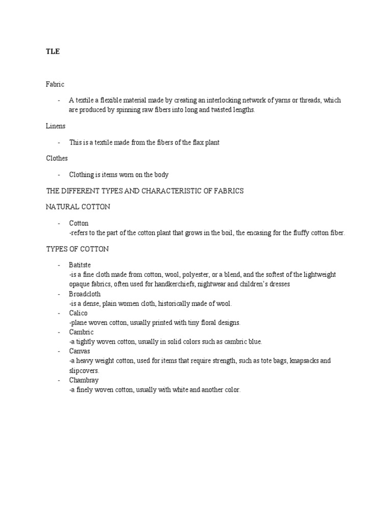 Tle | PDF | Science & Mathematics