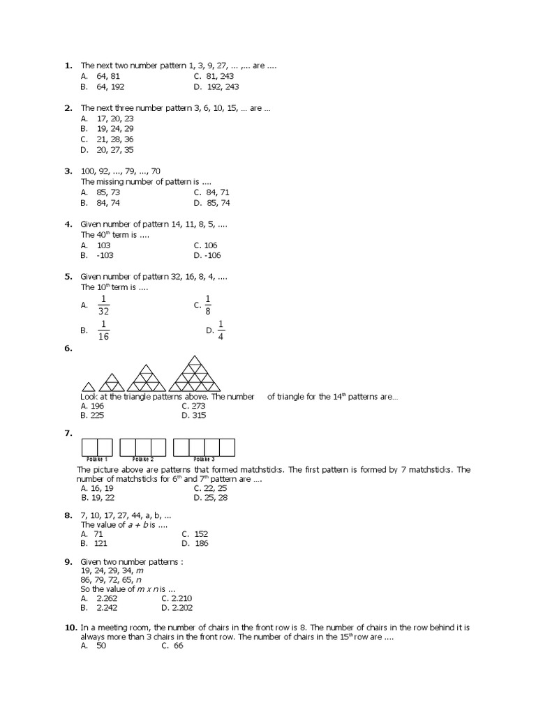 Pattern Recognition and Logical Reasoning Practice Questions | PDF