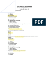 Eye Module Exam