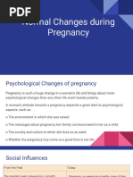 Normal Changes During Pregnancy