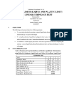 Atterberg Limits (Liquid and Plastic Limit) and Linear Shrinkage Test