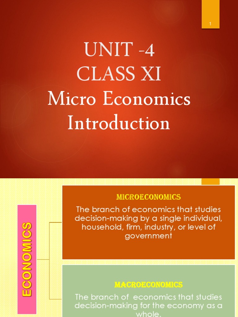 Introduction To Micro Economics | PDF | Economics | Resource