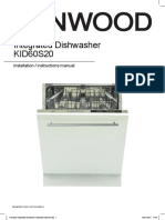 Integrated Dishwasher KID60S20: Installation / Instructions Manual