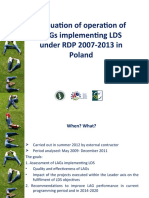 Evaluation of Operation of Lags Implementing Lds Under RDP 2007-2013 in Poland