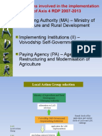 Institutions Involved in The Implementation of Axis 4 RDP 2007-2013