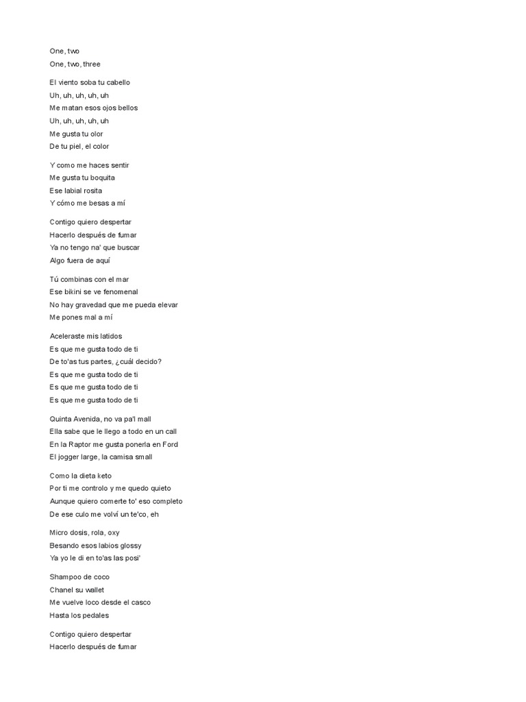 Letra Todo de Ti | PDF