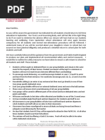 School Reopening Letter