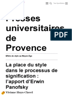 Effets de style au Moyen Âge - La place du style dans le processus de signification _ l’apport d’Erwin Panofsky - Presses universitaires de Provence