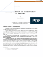 Travail, Tradition Et Développement en Pays Bisa