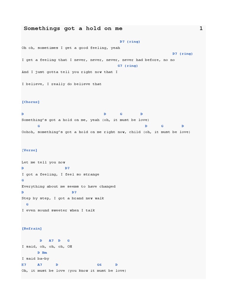 Somethings got a hold on me pdf songs musical compositions