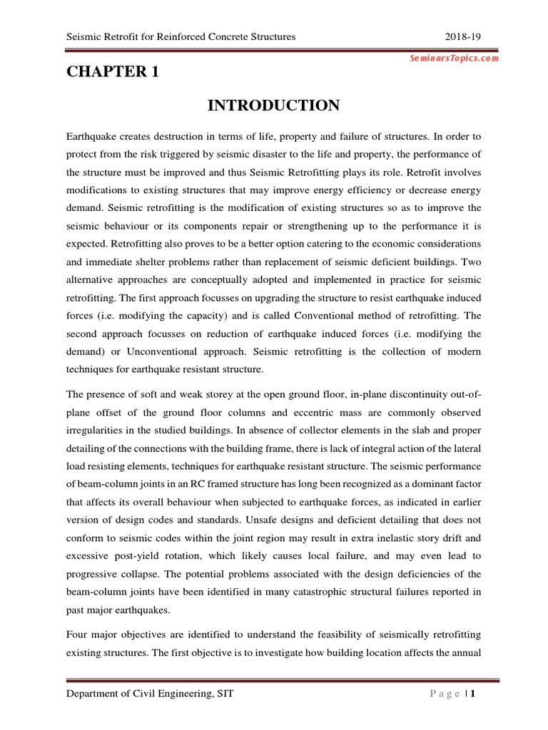 Seismic Retrofit Techniques for RCC Structures | PDF | Earthquake ...