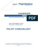 Pilot Checklist Hakwer 900XP HA202