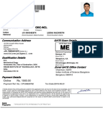 25 Mar 1999 Male Obc-Ncl: Communication Address GATE Exam Details