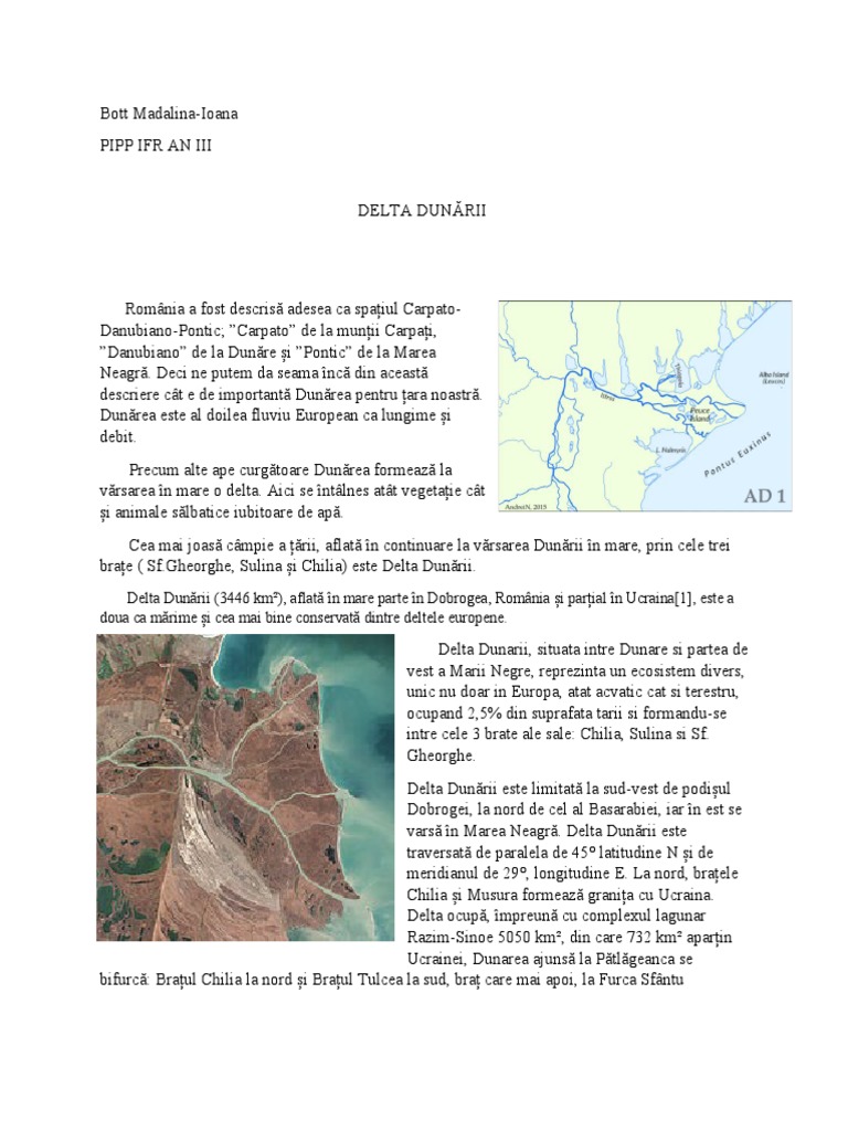 Geografie - Delta Dunării | PDF