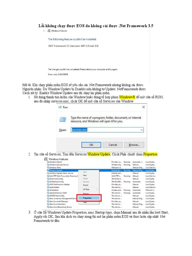 Loi khong chay duoc eos do khong cai duoc net framework pdf
