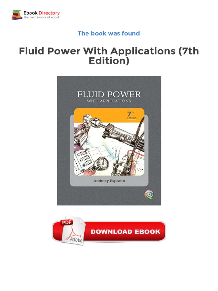 Fluid Power With Applications 7th Edition PDF PDF Engineering Books