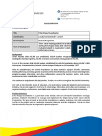 Job Description Position Description Title EYAA Project Coordinator Classification Direct Report