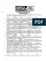 Advanced Programme Quant - Percentages