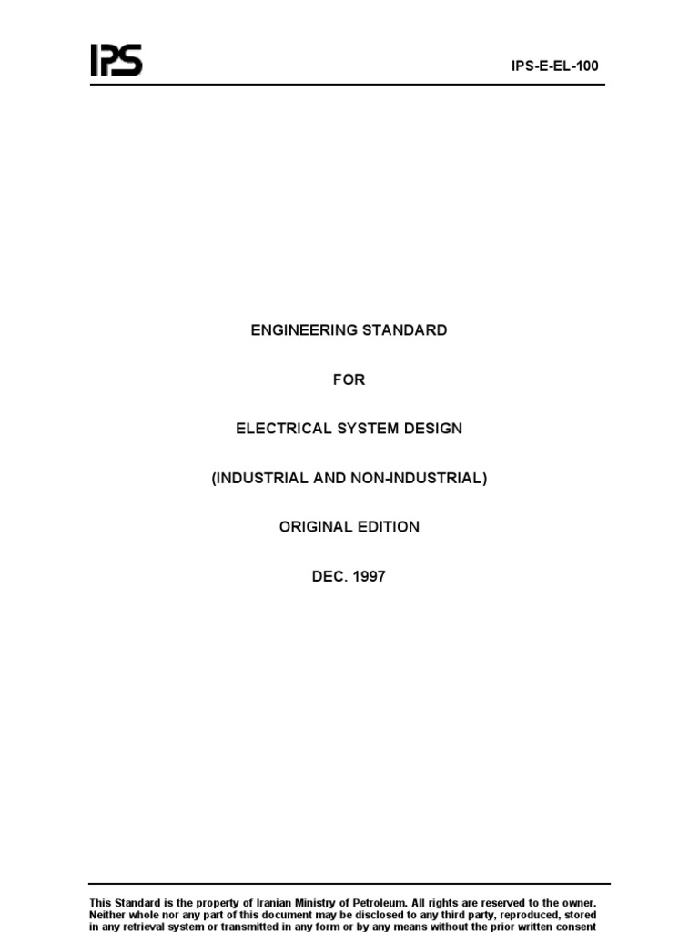 Electrical System Design Standards | PDF | Electrical Substation ...
