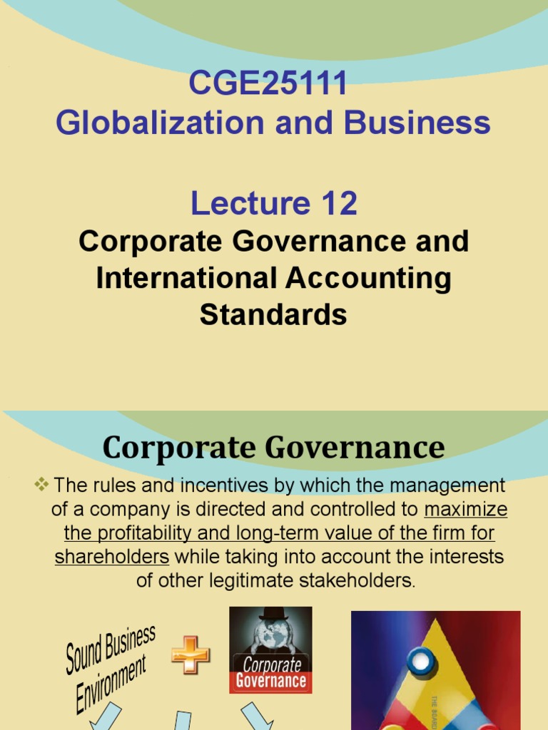 Corporate Governance in Global Business | PDF | Accounting | Corporate ...