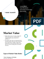 Market Value Ratios: - Amtul Waheed - Sidra Tul Mantaha - Syed Sami Ul Hassan Shah - Raja Hasham