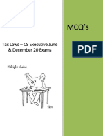 MCQ's on Tax Laws for CS Exams
