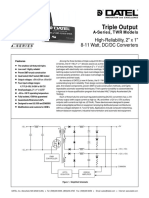 Triple Output: 8-11 Watt, DC/DC Converters