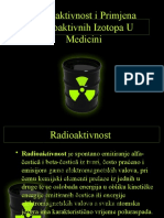 Radioaktivnost I Primjena Radioaktivnih Izotopa U Medicini
