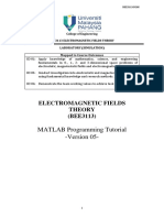 MATLAB Programming Tutorial - Version 05-: Electromagnetic Fields Theory (BEE3113)