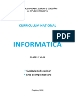 Curriclum Gimnaziu Informatica 2020