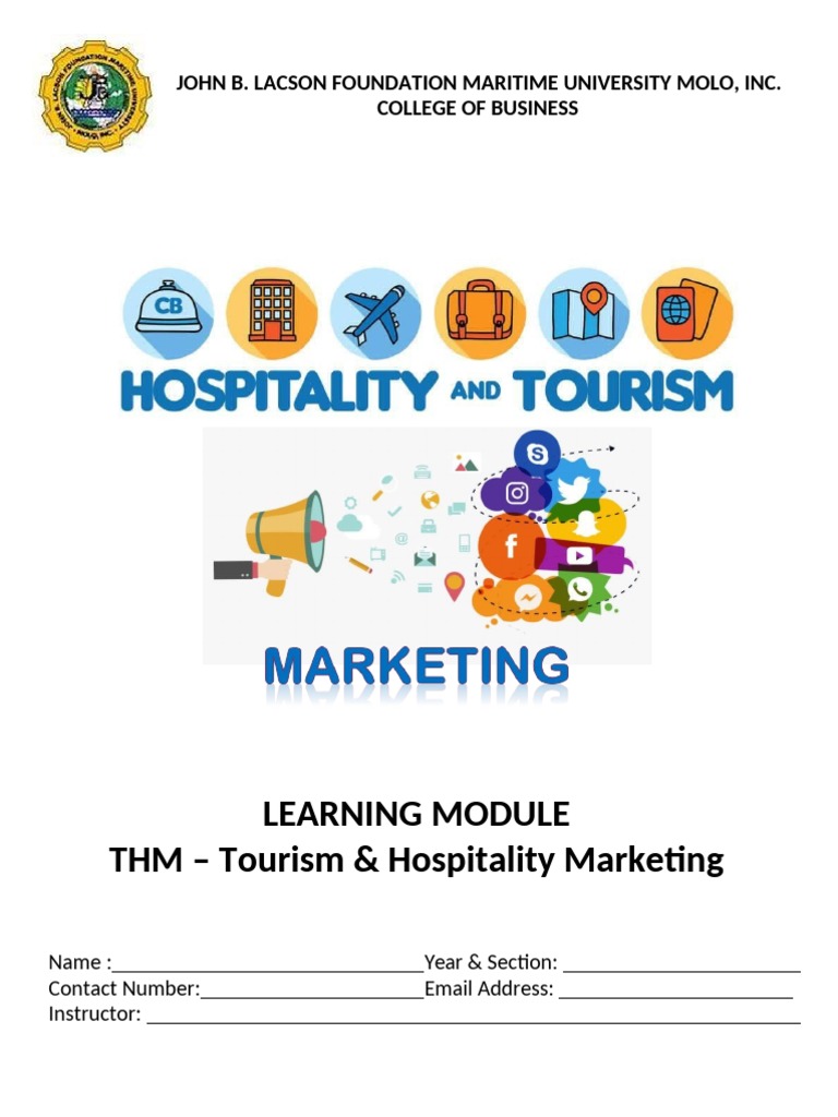 Learning Module THM - Tourism & Hospitality Marketing | PDF | Marketing ...