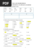 Unit 4: My Neighbourhood Practice 1: Phonetics, Vocabulary & Grammar