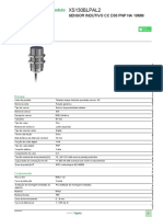 Sensor indutivo de proximidade com 10 mm de distância de detecção e saída PNP