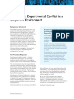 Case Study:: Departmental Conflict in A Corporate Environment