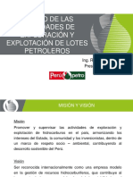 Estado de Las Actividades de E&E de Lotes Petroleros y Exportación Del Gas Natural-Comisión Energía y Minas