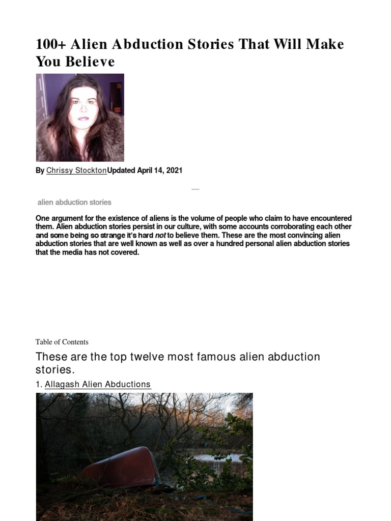 100+ Compelling Alien Abduction Tales | PDF | Alien Abduction ...