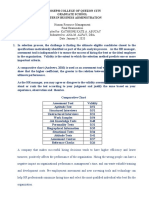 Human Resource Management Final Examination Submitted By: Kathrine Kate A. Abucay Submitted To: ANA M. ALPAY, DBA Date: January 9, 2020