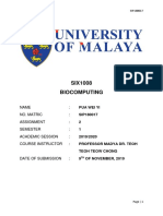 Assignment 2 (Subjective Questions) - SIX1008 Biocomputing (UNIVERSITI MALAYA)