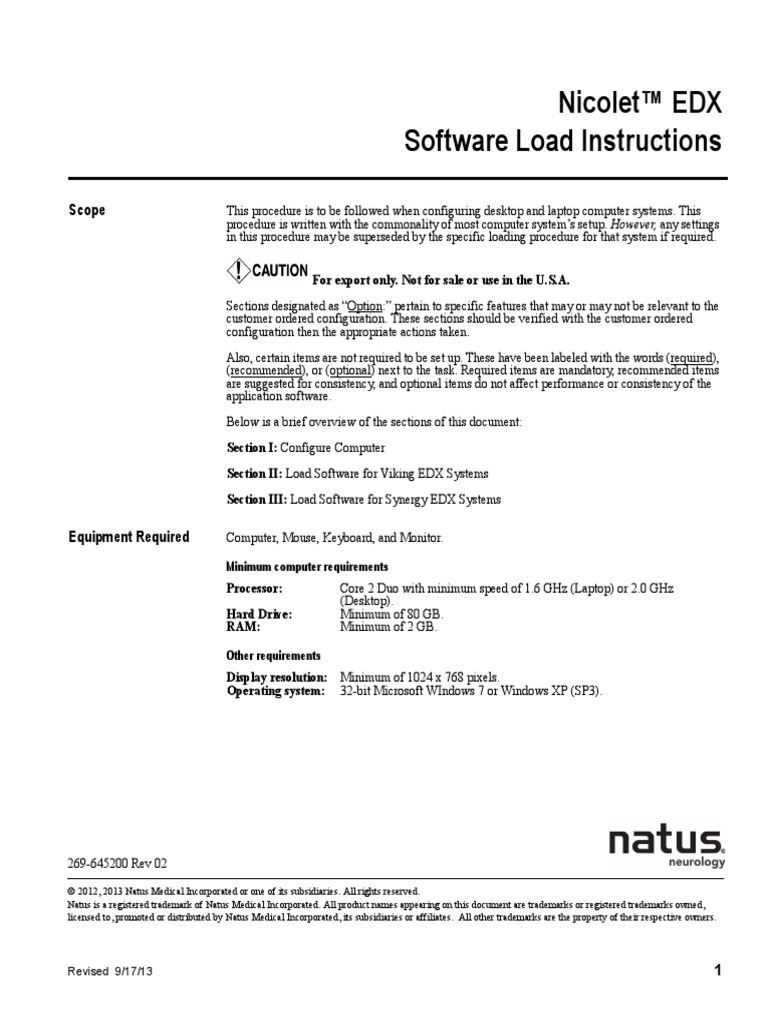 Nicolet™ EDX Software Load Instructions: Scope | PDF | Microsoft Office ...