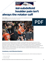 Subacromial-Subdeltoid Bursitis - Shoulder Pain Isn't Always The Rotator Cuff