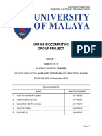 SIX1008 Biocomputing - Group Project (UNIVERSITI MALAYA) 2019/2020