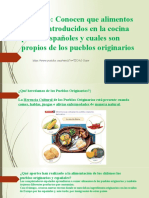 Objetivo OA3 ALIMENTOS HEREDADOS POR PUEBLOS ORIGINARIOS Y ESPAÑOLES