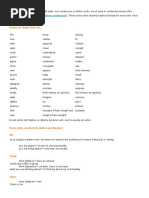 Present Continuous Future Continuous: Stative (Or State) Verb List