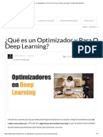 ¿Qué Es Un Optimizador y para Qué Se Usa en Deep Learning