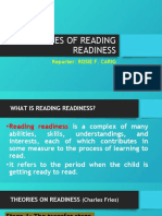 THEORIES OF READING READINESS