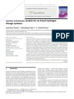 System Simulation Models For On-Board Hydrogen Storage Systems